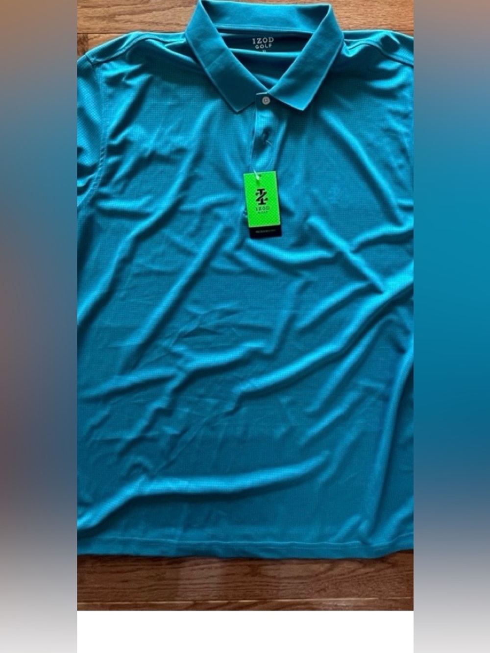 Izod Teal Blue Men's Golf Polo